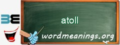 WordMeaning blackboard for atoll